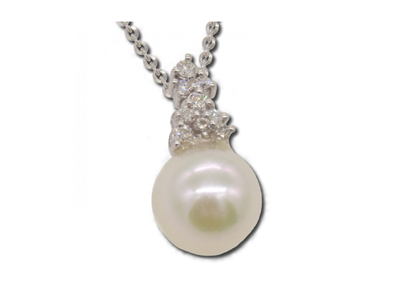 Halskette Gemoro Dame Perle in Weißgold Perla 0.10 Ct PP365BIA - PP365BIA